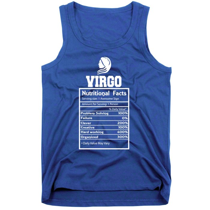 Virgo Nutritional Facts Horoscope Zodiac Astrology Sign Gift Tank Top