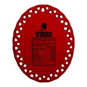 Virgo Nutritional Facts Horoscope Zodiac Astrology Sign Gift Ceramic Oval Ornament