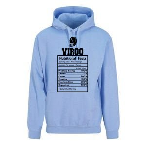 Virgo Nutritional Facts Horoscope Zodiac Astrology Sign Gift Unisex Surf Hoodie