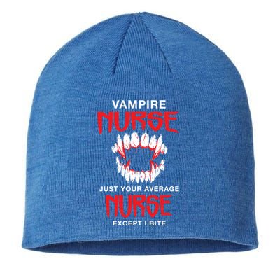 Vampire Nurse Halloween Nursing Scary Rn Funny Coworker Gift Sustainable Beanie