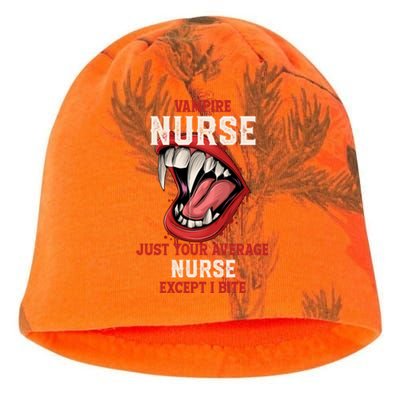 Vampire Nurse Halloween Nursing Scary Rn Work Blood Sucker Gift Kati - Camo Knit Beanie