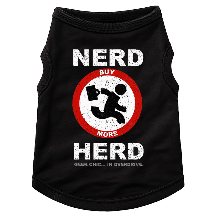 Vintage Nerd Herd Geek Chic In Overdrive Doggie Tank