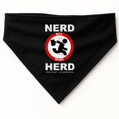 Vintage Nerd Herd Geek Chic In Overdrive USA-Made Doggie Bandana