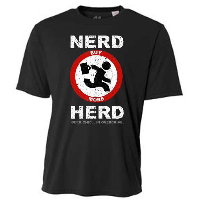 Vintage Nerd Herd Geek Chic In Overdrive Cooling Performance Crew T-Shirt