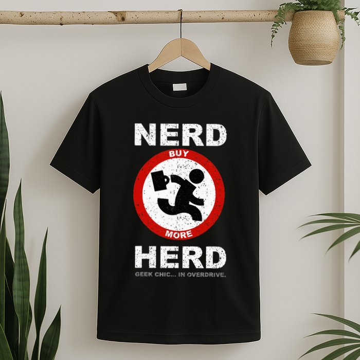 Vintage Nerd Herd Geek Chic In Overdrive T-Shirt