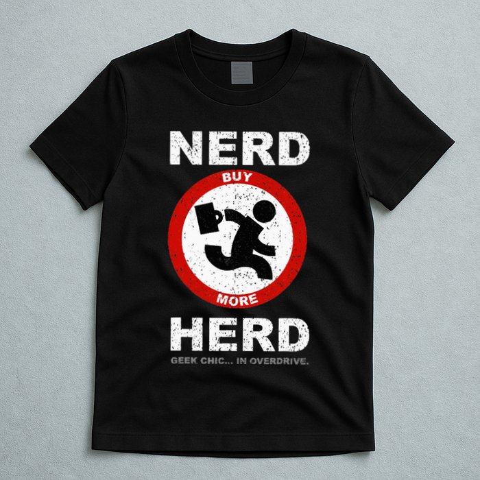 Vintage Nerd Herd Geek Chic In Overdrive T-Shirt