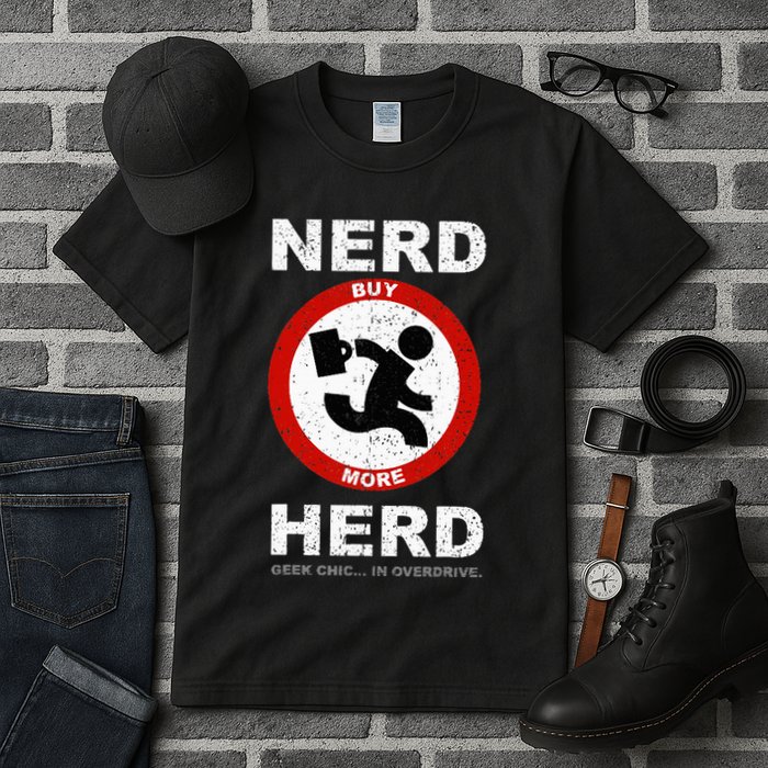 Vintage Nerd Herd Geek Chic In Overdrive Tall T-Shirt