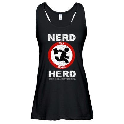 Vintage Nerd Herd Geek Chic In Overdrive Ladies Essential Flowy Tank