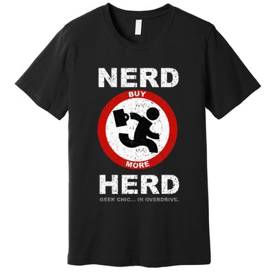 Vintage Nerd Herd Geek Chic In Overdrive Premium T-Shirt