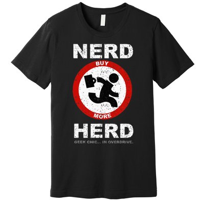 Vintage Nerd Herd Geek Chic In Overdrive Premium T-Shirt