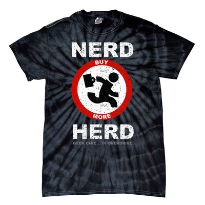 Vintage Nerd Herd Geek Chic In Overdrive Tie-Dye T-Shirt