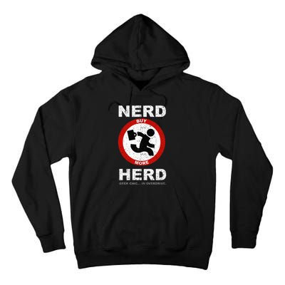 Vintage Nerd Herd Geek Chic In Overdrive Tall Hoodie