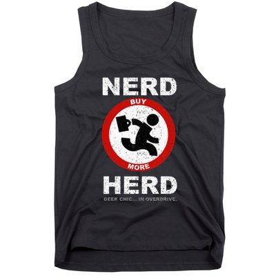 Vintage Nerd Herd Geek Chic In Overdrive Tank Top
