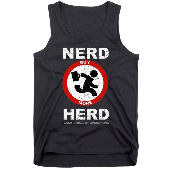 Vintage Nerd Herd Geek Chic In Overdrive Tank Top