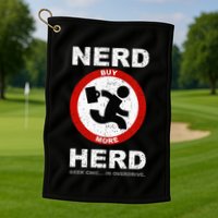 Vintage Nerd Herd Geek Chic In Overdrive Golf Towel