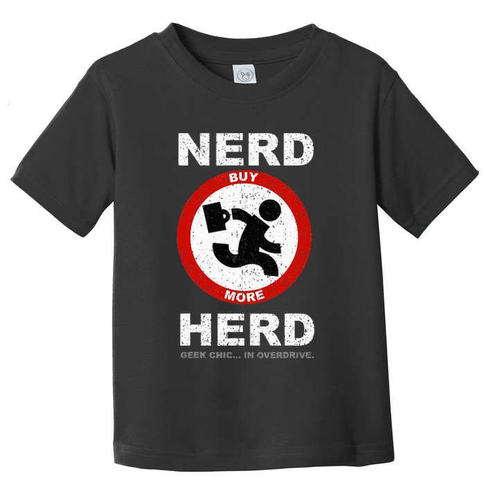 Vintage Nerd Herd Geek Chic In Overdrive Toddler T-Shirt