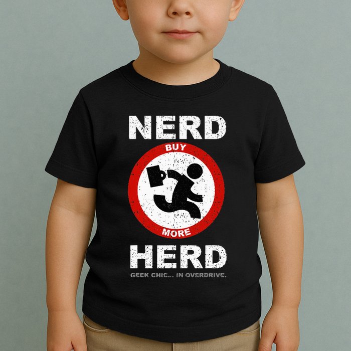 Vintage Nerd Herd Geek Chic In Overdrive Toddler T-Shirt