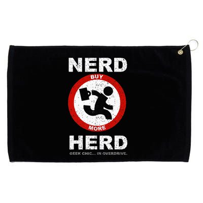Vintage Nerd Herd Geek Chic In Overdrive Grommeted Golf Towel
