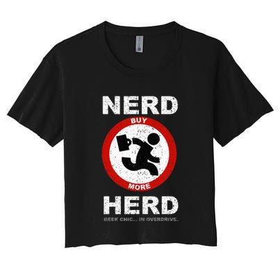 Vintage Nerd Herd Geek Chic In Overdrive Crop Top