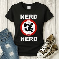 Vintage Nerd Herd Geek Chic In Overdrive Womens T-Shirt
