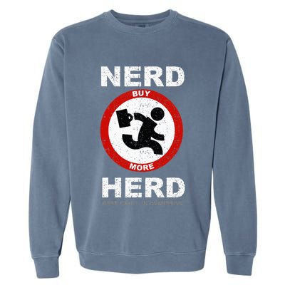 Vintage Nerd Herd Geek Chic In Overdrive Garment-Dyed Sweatshirt