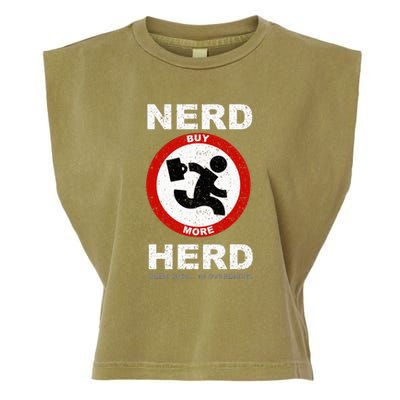 Vintage Nerd Herd Geek Chic In Overdrive Garment-Dyed Women's Muscle Tee