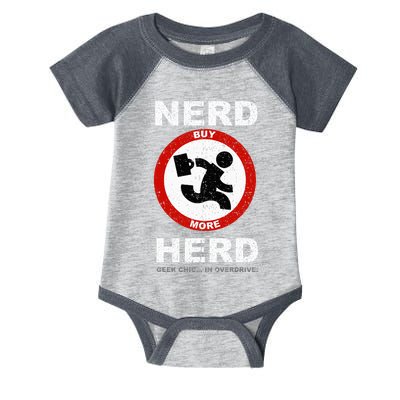 Vintage Nerd Herd Geek Chic In Overdrive Infant Baby Jersey Bodysuit