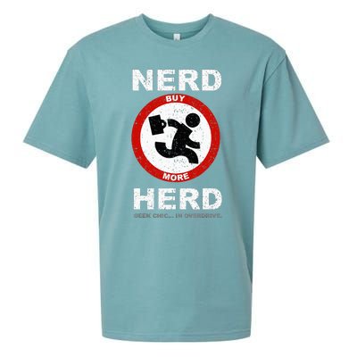 Vintage Nerd Herd Geek Chic In Overdrive Sueded Cloud Jersey T-Shirt