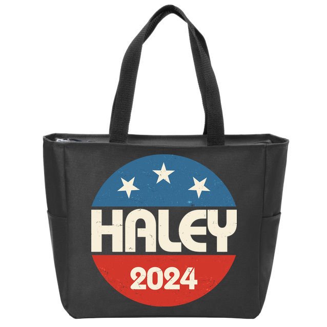 Vintage Nikki Haley For President 2024 Election Zip Tote Bag
