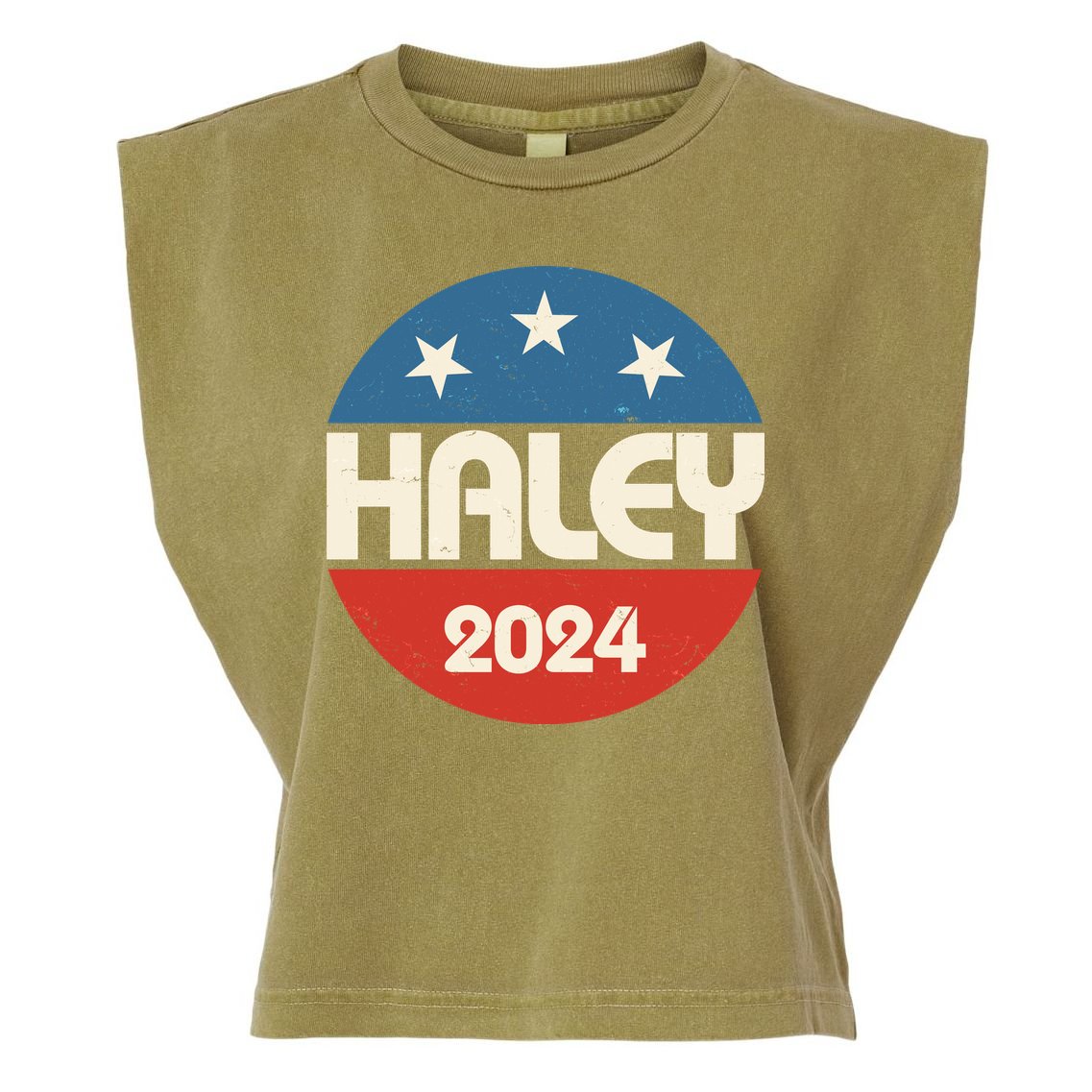 Vintage Nikki Haley For President 2024 Election Garment-Dyed Women's Muscle Tee