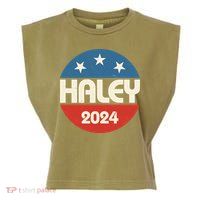 Vintage Nikki Haley For President 2024 Election Garment-Dyed Women's Muscle Tee