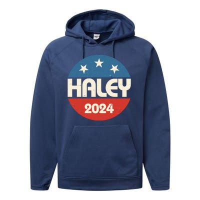 Vintage Nikki Haley For President 2024 Election Performance Fleece Hoodie