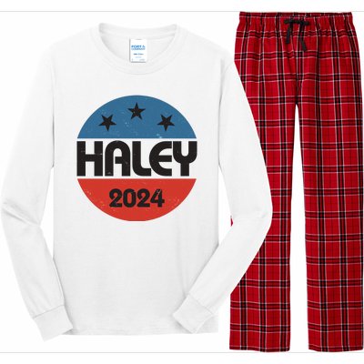 Vintage Nikki Haley For President 2024 Election Long Sleeve Pajama Set