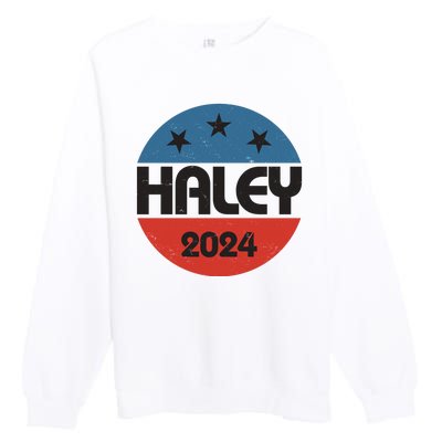 Vintage Nikki Haley For President 2024 Election Premium Crewneck Sweatshirt