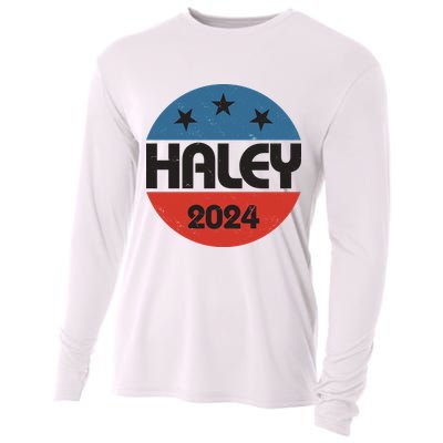 Vintage Nikki Haley For President 2024 Election Cooling Performance Long Sleeve Crew