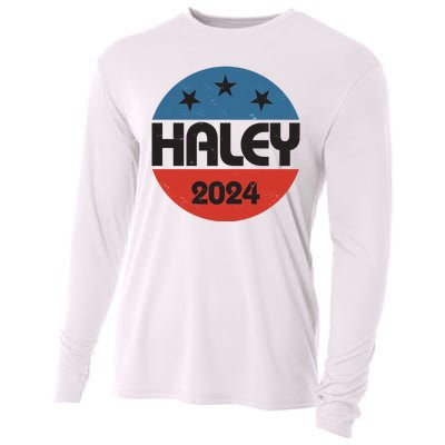 Vintage Nikki Haley For President 2024 Election Cooling Performance Long Sleeve Crew