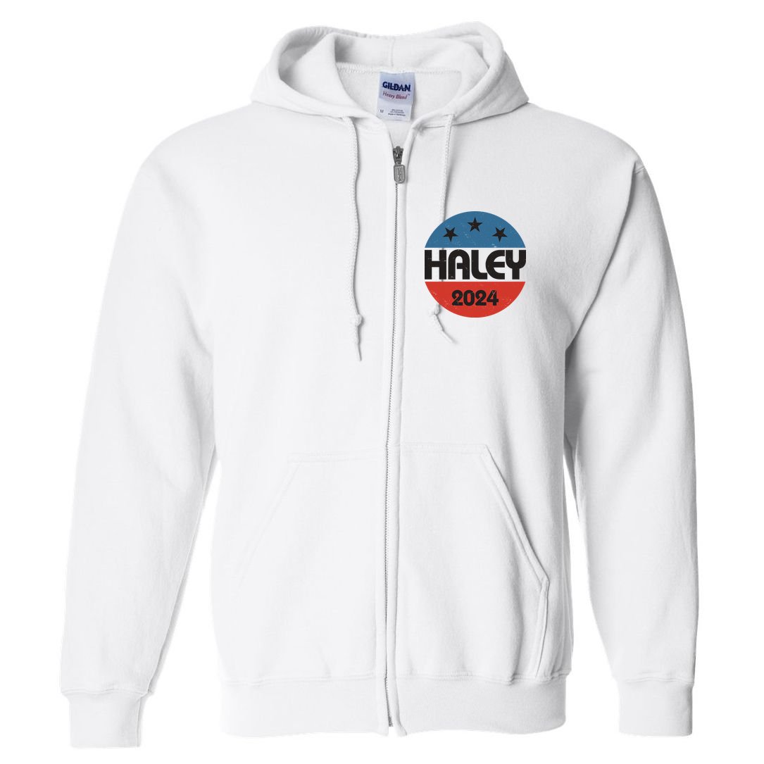Vintage Nikki Haley For President 2024 Election Full Zip Hoodie