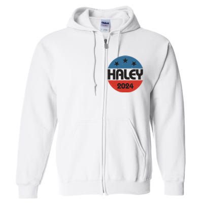 Vintage Nikki Haley For President 2024 Election Full Zip Hoodie