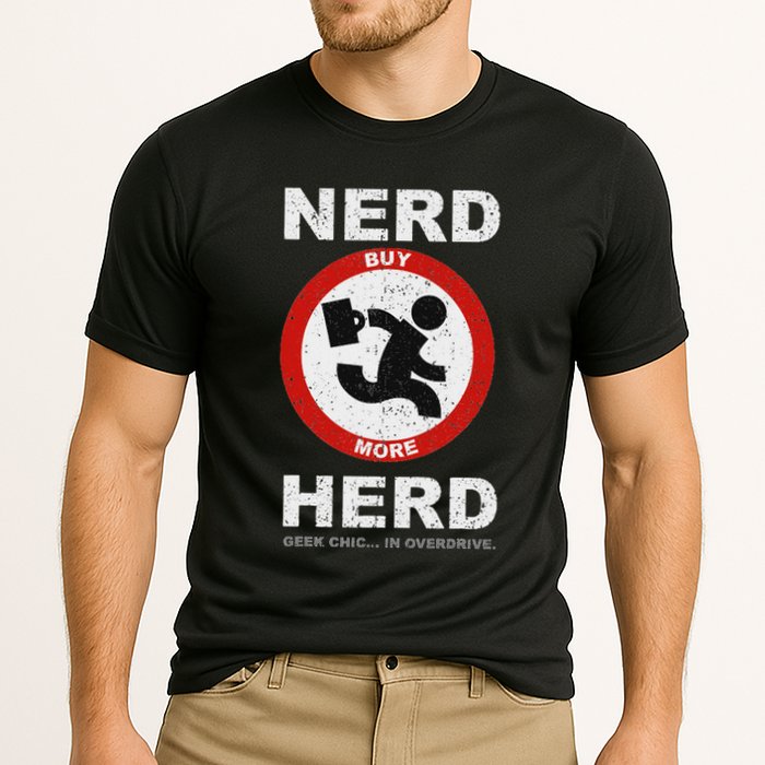 Vintage Nerd Herd Geek Chic In Overdrive Performance Shirt
