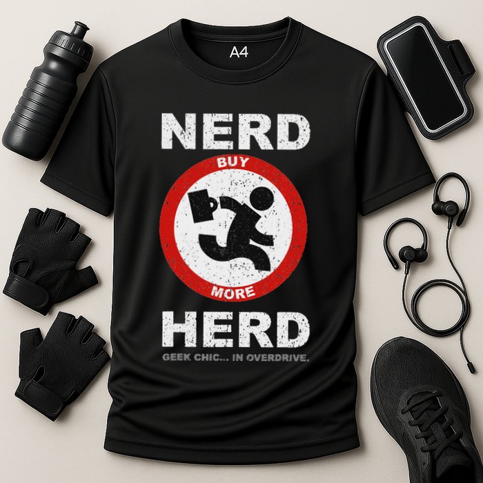 Vintage Nerd Herd Geek Chic In Overdrive Performance Shirt