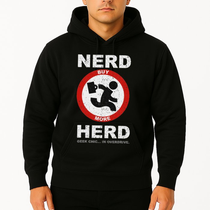 Vintage Nerd Herd Geek Chic In Overdrive Hoodie