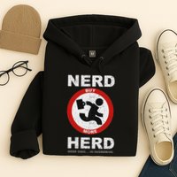 Vintage Nerd Herd Geek Chic In Overdrive Hoodie
