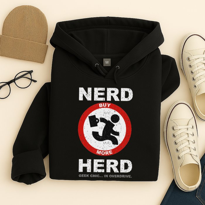 Vintage Nerd Herd Geek Chic In Overdrive Hoodie