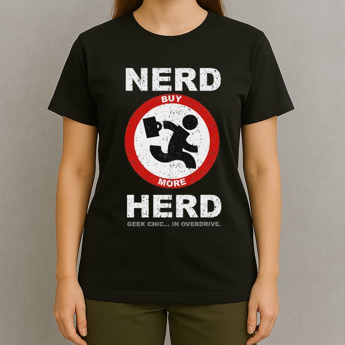 Vintage Nerd Herd Geek Chic In Overdrive T-Shirt