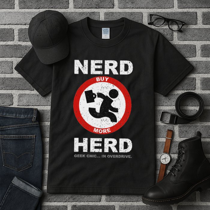 Vintage Nerd Herd Geek Chic In Overdrive Tall T-Shirt