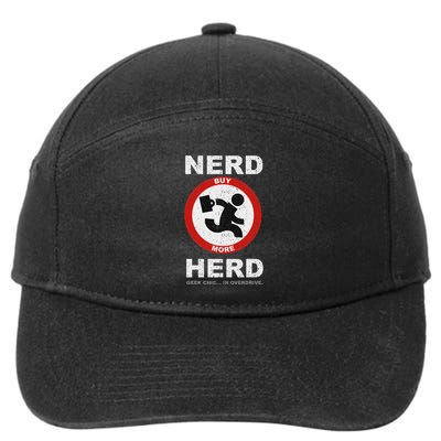 Vintage Nerd Herd Geek Chic In Overdrive 7-Panel Snapback Hat