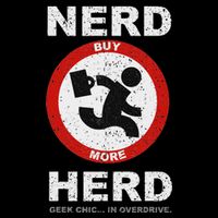 Vintage Nerd Herd Geek Chic In Overdrive Drawstring Bag