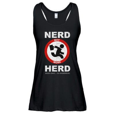 Vintage Nerd Herd Geek Chic In Overdrive Ladies Essential Flowy Tank