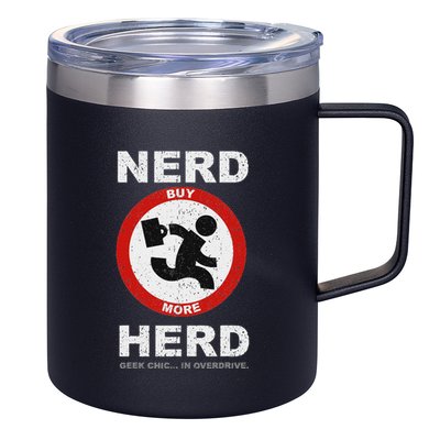 Vintage Nerd Herd Geek Chic In Overdrive 12oz Stainless Steel Coffee Mug