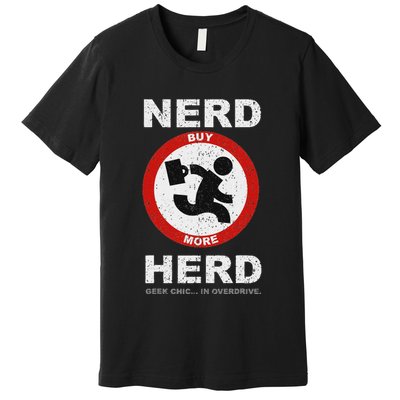 Vintage Nerd Herd Geek Chic In Overdrive Premium T-Shirt